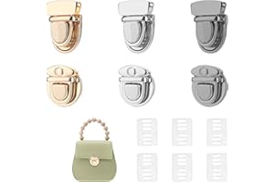 CHANRAINGYEE Pack of 6 Verschluss Schloss für Tasche Taschenverschluss Taschenverschlüsse Taschenverschluss für Häkeltaschen Praktische Hüllen und Taschen Nähen Taschenzubehör zum Nähen Zubehör Bag Accessories