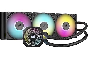 ‎CORSAIR Corsair iCUE LINK TITAN 360 RX RGB-Kühler für CPU – 360 mm AIO – 3x RX120 RGB-Lüfter integriert – Gefertigt für Intel LGA 1851/1700, AMD AM5/AM4 – Inklusive iCUE LINK-Systemhub – Schwarz