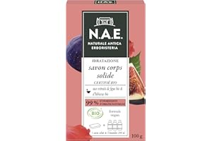 N.A.E. - Savon Solide Douche Corps Hydratant BIO - Gel Douche - Certifié Bio - Formule Vegan - 99 % d'ingrédients d'origine naturelle - Savon de 100 g