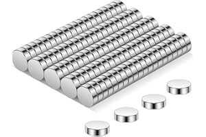 Wukong Magneti al Neodimio 6mm x 2mm, 100 Pezzi Forte Magnete di Terre Rare per Frigoriferi, Calamite per Lavagna, Uffici, Esperimenti, Scientifici (6mmx2mm)