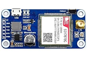 Waveshare SIM7070G NB-IoT/Cat-M/GPRS/GNSS HAT for Raspberry Pi, Low Power Narrow Band Cellular IoT Communication Module Global Band Support with GNSS Positioning