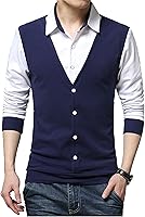 EYEBOGLER Men's Cotton Waist Coat Style Tshirt/T-Shirt