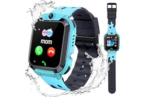 JOYMENT Kids Smart Watch LBS Tracker,Smartwatches for Kids Children with SOS Anti-Lost Math Game Call Camera Touch Screen Game Alarm for Boys and Girls (Blue)