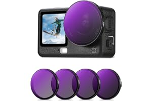 K&F CONCEPT Snap On ND-filterset, kompatibelt med DJI Osmo Action 6, 4-pack ND8 ND16 ND32 ND64 ljusreducerande neutraldensite