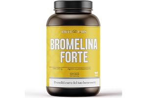 Ricci Labs Bromelina Ultra Forte - 120 cps - Integratore di Enzimi Digestivi Naturali ad Alta Potenza per Migliorare Digestione e Prestazioni Atletiche - Drenante Forte Anticellulite