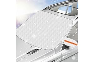 KASANNI Copri Parabrezza per Auto Inverno, Protezione Parabrezza Antighiaccio ispessito, Antighiaccio, Pioggia, Modello ad aspirazione magnetica113×145CM