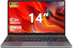 BVATE Ordenador Portátil 14 Pulgadas Win 11 con 5G WiFi,6GB RAM 256GB SSD Expansión SSD 1TB（Up to 2.8Ghz）,BT4.2 3.0 Transmisión Puerto 1920×1080 Portátiles FHD Buenos & Mini Puerto Multimedia con ratón-Gris