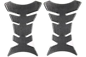 QIUMING Adesivo serbatoio carbonio moto olio combustibile gas serbatoio pad Protezione vernice per serbatoio moto auto Adesivo sportivo protezione serbatoio moto 3D per serbatoi moto Nero 18 x 12 cm