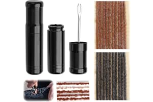 meukcez Bezdętkowy zestaw naprawczy opon rowerowych, narzędzie do wkładania i rozwiertak z 20 praktycznymi paskami naprawczymi do przebić, kompatybilny z rowerami górskimi i rowerami szosowymi, łatwy