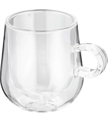Dubbele glazen koffiemokken, 350 ml glazen koffiemokken, geïsoleerde
