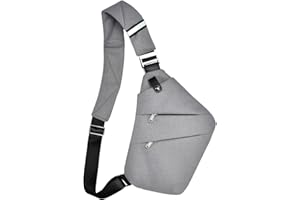 Fibrdoo Brusttasche, Anti-Diebstahl Sling Bag, Crossbody Schultertasche Herren Damen klein für Freien Reisen Wandern Joggen