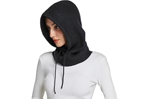 Facecozy Mütze Damen Winter, Strickmützen Warme Kapuzen Schal für Frauen Sturmhauben Beanie Wintermützen