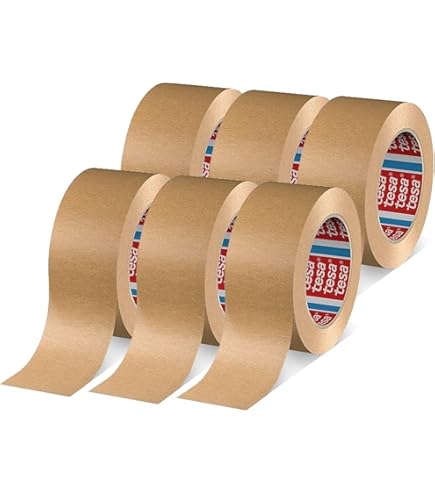 tesa 64014 plakband pakkettape verpakkingstape 66 m x 50 mm (18 rollen, bruin
