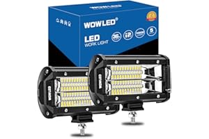 WOWLED LED Arbeitslichtbalken, 2x 5 Zoll 36W 10800Lumen Zwei Reihen Upgrade Off Road Lichter Lichtbalken, IP67 Offroad Fahrlichtbalken für Auto Camp Truck UTE 4x4 12V 24V