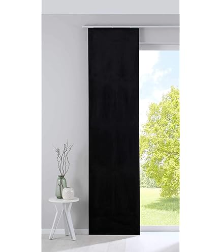 Deconovo Gordijnen Verduisterend met Plooiband, Zwart, 140x175 cm (B x