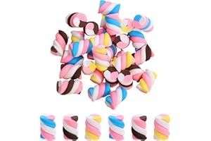Beavorty 30 Pezzi Caramelle Abbellimenti Marshmallow Artificiali Finti Casi di Telefono Caramelle di Cotone Progetti Scrapbooking Fai da Te