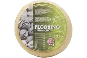 Pecorino al Pistacchio di Bronte | trancio sottovuoto da 0,3 kg | formaggio artigianale toscano | Salumificio Artigianale Gombitelli - Toscana