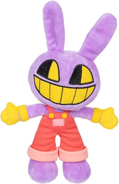 AMAZING DIGITAL CIRCUS Deluxe Jax Plush Figure, 8"/20.3 CM Figure Made With Premium Materials Embroidery, Collect Caine, Pomni, Kinger, Jax And Ragatha - 1