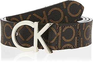 Calvin Klein Ceinture Femme CK Mono Belt 3 cm en Cuir