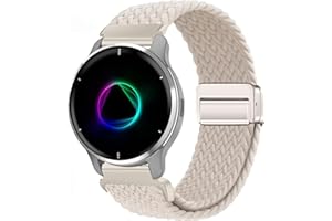 Issinlky Nylon Geflochtenes Armband für Garmin Venu 2 Plus, 20mm elastisches Armband für Garmin Vivoactive 5/Garmin Venu Sq/Venu Sq 2/Vivoactive 3/Garmin Venu/Vivomove HR/Forerunner 55 245 645