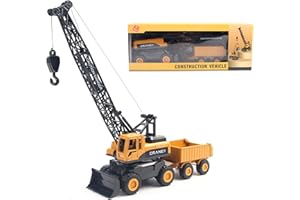 jenilily Crane Toy Construction Vehicles Model Car, Toy Truck Gifts for Kids Boys Toddler 3 4 5 years old