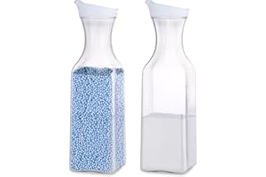 FENTAR 2 Pièces Distributeur Lessive Liquide, 1,5L Distributeur de Lessive, Durable Plastiques PET Distributeur Lessive, Incassable Doseur Lessive Liquide, Rangement Lessive pour Poudre Laver Détergent Base