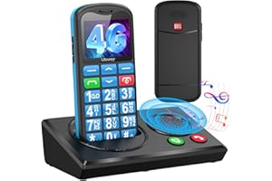 uleway 4G Seniorenhandy mit Bluetooth Lautsprecher Ladestation |Lauter Ton | Rauschunterdrückung,Tastenhandy Seniorentelefon Ohne Vertrag, Rentner Handy mit SOS-Funktion, Kurzwah