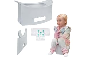 POTETTE PLUS Potette® Fold ‘N’ Go Travel Potty – Compact Portable Potty for Toddlers & Kids | Foldable Baby Toilet Seat with 3 Disposable Liners | Ideal for Car Journeys, Travel & Potty Training On The Go