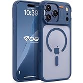 Babilden iPhone 17 Pro Max İ&ccedil;in Mat Şeffaf MSafe Destekli Premium Koruyucu Kılıf Lacivert
