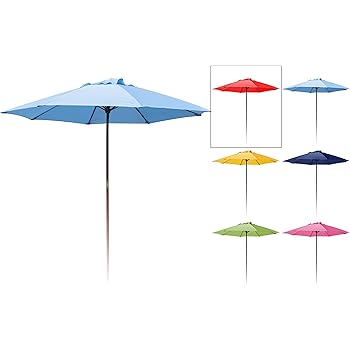 Amazon.de: VonHaus 2M Sonnenschirm aus Holz - Parasol für Außen, Garten