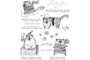 Briartw Timbro in gomma per realizzare biglietti, motivo: animali, uccelli, cani, tigri, gatti, fiocchi di neve, per realizzare biglietti, con scritta "Says Sth"