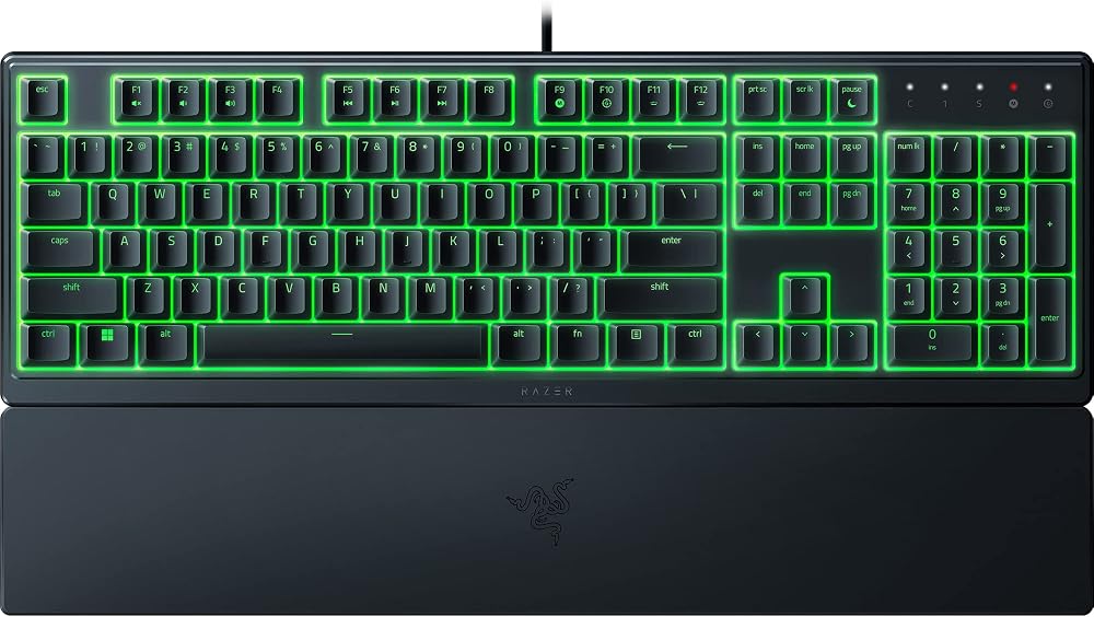 Razer Ornata V3 X - Düşük Profilli Oyun Klavyesi (Sessiz Membran Anahtarlar, Sıvı Dökülmesine Dayanıklı Tasarım, Ergonomik Bilek Desteğ) TR Düzeni | Siyah