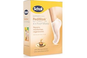 DR. SCHOLL'S Scholl ExpertCare PediMask Foot Mask Socks, 4-Pairs Multipack, Softer and Smoother Feet in 1 Application, Intensely Moisturising with Manuka Honey, Urea and Shea Butter, Dry Skin Moisturise and Repair