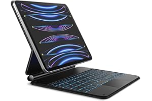 Dracool Custodia Tastiera per iPad Pro 11" 2022 e iPad Air 5 2022/Air 4 2020 10.9 Bluetooth Tastiera con Trackpad Magic Type Keyboard Magnetico Retroilluminata Italiano QWERTY - Nero