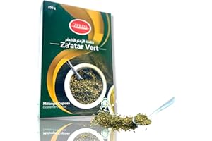 ZERDA SAVEURS D'ORIENT Zaatar Vert PREMIUM (200G) - ZERDA - Za'atar Libanais | AUTHENTIQUE | Mélange Frais d'Herbes & d'Épices, Épices Cuisine Zaatar Libanais