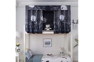 NICEYEA Bettvorhang Etagenbett Zelt Vorhang Studentenwohnmein Kinderzimmer Kinderbett Blackout Vorhänge Moskitonetz Hochbett Schlafzelt Schlafsaal Mid-Sleeper Bett Zelt Vorhang Tuch Staubdicht Moskito