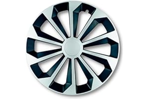 ALBRECHT AUTO-ZUBEHÖR Albrecht 16 Pulgadas Plata/Negro Embellecedores para Llantas de Acero, Embellecedores de Ruedas Fame Night Made in EU - Sólo Genuino en el Embalaje de Albrecht