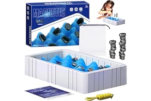 AOMANTIC SARL Gioco di Scacchi Magnetici, Gioco da Tavolo a Scacchi con Pietre Magnetiche, Magnetic Chess Game, Gioco da Tavolo Educativo Dama, Set Scacchi Magnetici Portatili per Riunioni di Famiglia