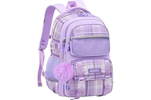 WYCY Mochila para Niñas Moda Refrigerador Puerta Mochila Escolar Gran Capacidad Kawaii Mochila Escolar con Lindos Colgantes de Unicornio y Mochila Impermeable para Niñas