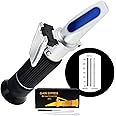 Beer Brix Refractometer with ATC Optic Dual Scale 0~32% Brix Specific Gravity Wine Wort Making Beer Brewing Fruit Juice Hops Sugar Homebrew Kit