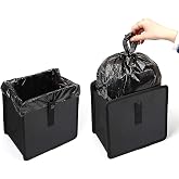 Luti Concept Auto Car Office Trash Can Portable داخل السيارة منظم سلة المهملات المحمول مع شماعة Lut العملية المقاومة للماء