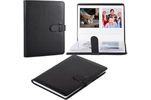 HIYQIN Album fotografico per Instax Wide Film 3,5 x 4,25, 80 tasche con finestra per foto, adatto per Fujifilm Instax Wide 400/300/210/200/Wide EVO/Polaroid 600 i-Type, viola