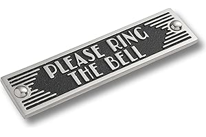 The Metal Foundry Please Ring The Bell Metal Door Sign. Art Deco Style Home Decor Accessories Door Or Wall Aluminium Plaque. Handmade In England.