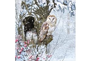 Crafty Things 4 x Paper Napkins - Barn Owl - Ideal for Decoupage/Napkin Art