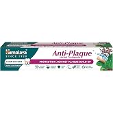 Himalaya Anti-Plaque Herbal Toothpaste 75 ml | 91% Natural, Ayurvedic, Vegan, Fluoride Free | Strengthens Gums, Fights Plaque