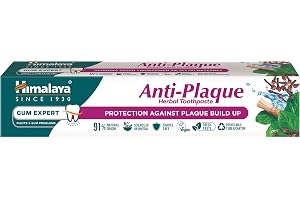 Himalaya Anti-Plaque Ziołowa Pasta do Zębów 75 ml | Skład Naturalnego Pochodzenia | Ochrona przed Płytką Nazębną | Wegańska Formuła bez Fluoru| Bezpieczna dla Szkliwa | Świeży Oddech