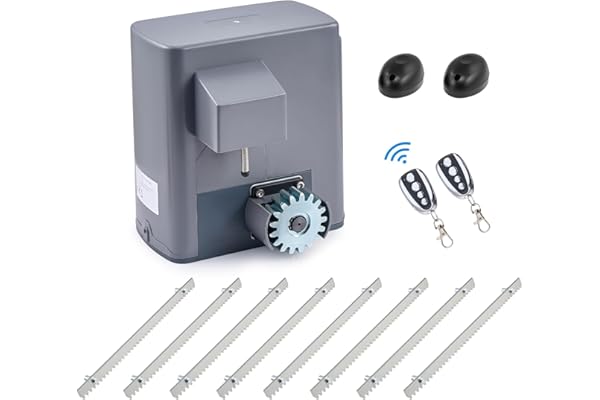 CO-Z 280W Motorisation Portail pour Porte Coulissante, Motorisation pour Portail de Max. 600KG avec 2 Télécommandes (280W)