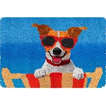 Kit De Coussin Au Point Noué – Motif Labrador Noir, 43x43 Cm, Activité DIY Adulte/enfant