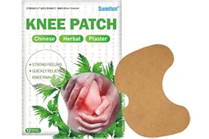WHITESWAN 60pcs Relief Knee Patch, Wormwood Knee Patch, Knee Plaster Joint Pain Relief Plaster Knee Sticker Self Adhesive Heat Pads Promote Blood Circulation Relieve Inflammation Muscles Joints Pain Relief