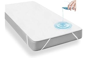 Viedouce Protector de Colchon Impermeable 135 x 190,Oeko-Tex Certificado,Fundas Impermeables Algodon Colchón con 4 Bandas Elásticas,Adapta hasta 30 cm Grosor